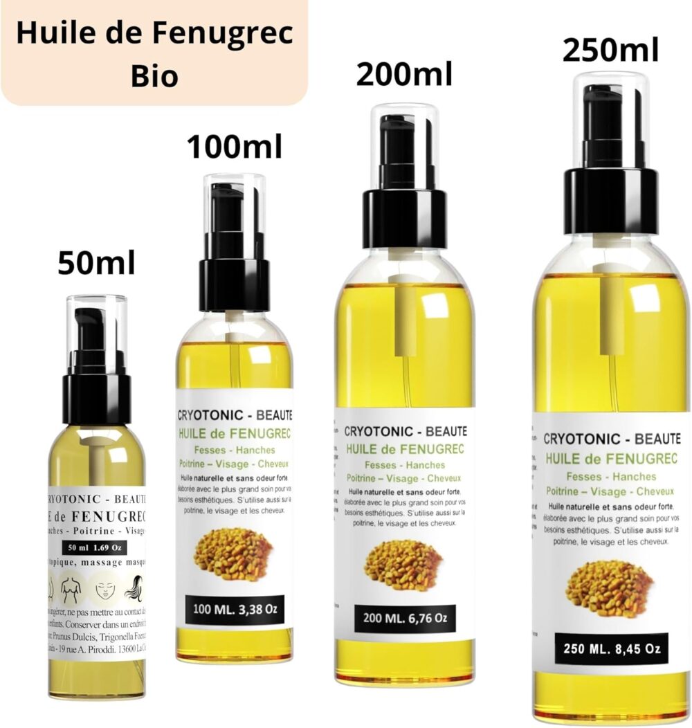 Huile de Fenugrec Bio Poitrine – Visage – Cheveux