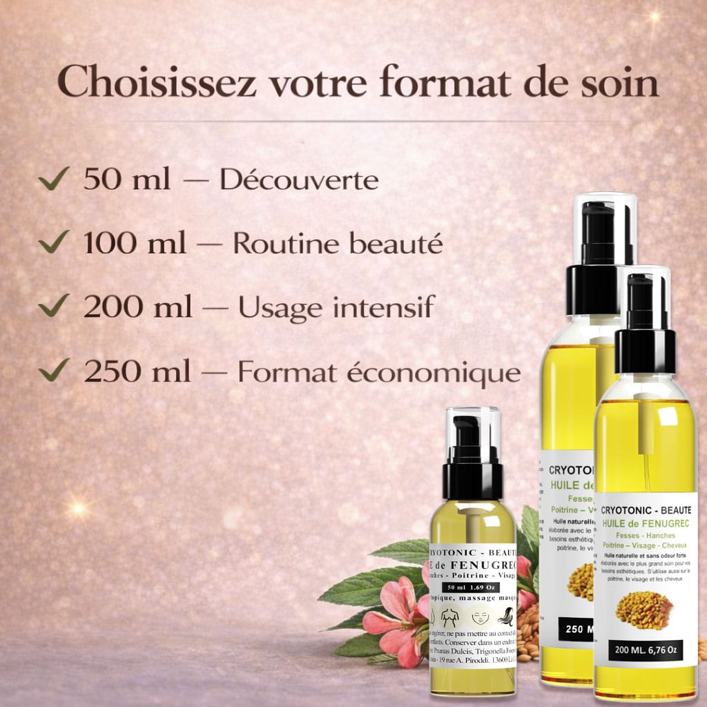 Huile de fenugrec pour les fesses – Galbe naturel & fermeté – Image 2