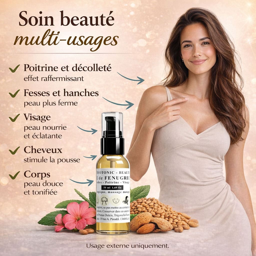 Huile de fenugrec pour les fesses – Galbe naturel & fermeté – Image 4