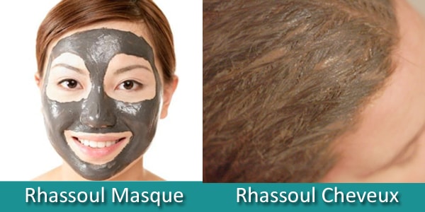 Rhassoul en masque visage et soin cheveux