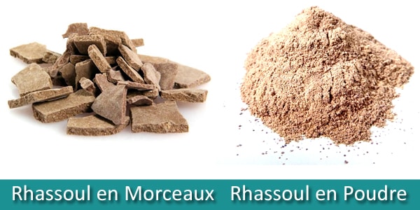 Rhassoul en morceaux et en poudre Rhassoul en morceaux et en poudre