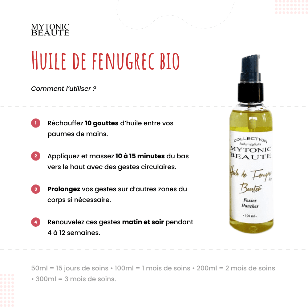 Comment utiliser l'huile de fenugrec sur son fessier
