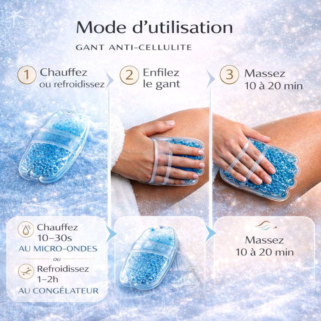 comment utiliser le gant de massage froid ou chaud