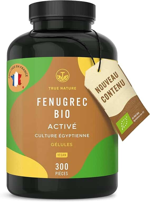 Fenugrec Bio - 2.600 mg par dose - 300 Gélules pour 75 jours - Riche en Antioxydants, Protéines & Minéraux - Vegan - Sans Additifs, Lactose & Gluten - TRUE NATURE