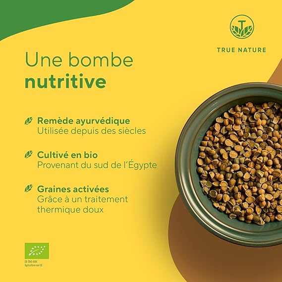 Fenugrec Bio - 2.600 mg par dose - 300 Gélules pour 75 jours - Riche en Antioxydants, Protéines & Minéraux - Vegan - Sans Additifs, Lactose & Gluten - TRUE NATURE