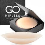 Go Nipless Couvre-tétons Invisibles - Pastilles Adhésives en Silicone Réutilisables - Couvre-tétons pour Femmes - Taille A-D, chair, 8.3 cm