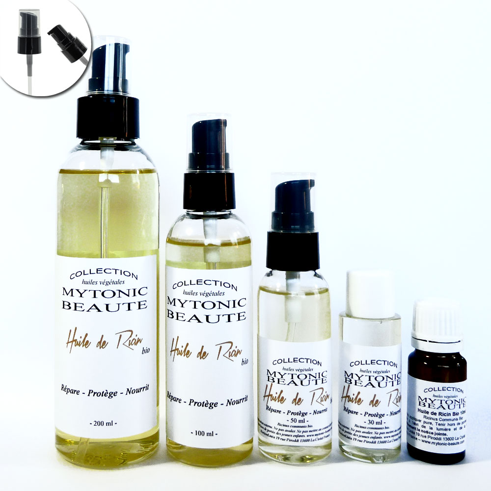 Huile de Ricin ou Castor oil, 100% végétale pour la repousse des cheveux, les ongles et vergetures