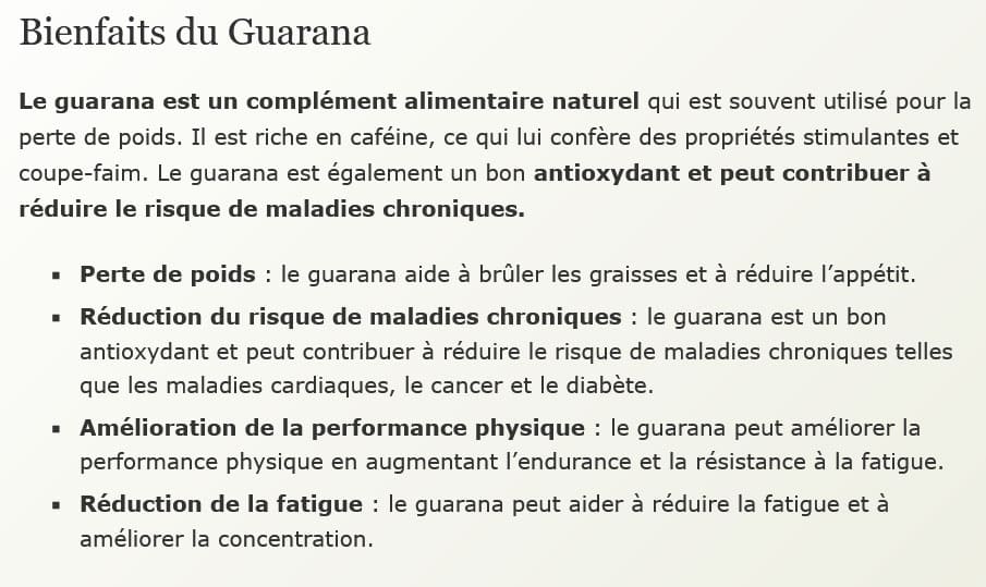 guarana ginseng : duo gagnant