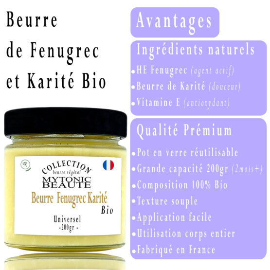 beurre de fenugrec bio avantages