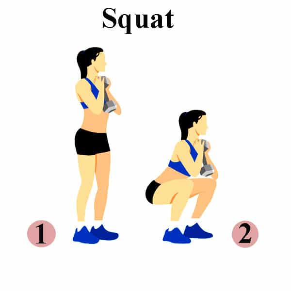 Squat (avec ou sans haltère)