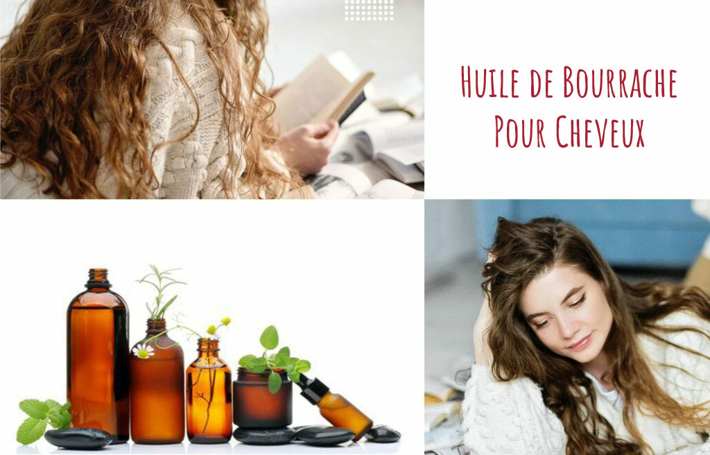huile de bourrache pour cheveux, masque capillaire, réparation et pousse
