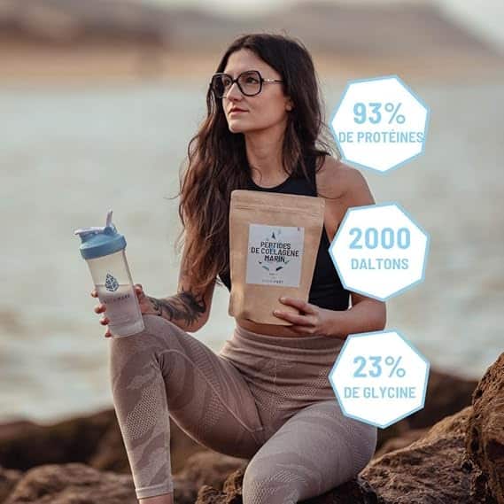 Nutripure | Collagène Marin Sauvage en Poudre | Complément Alimentaire Articulations, Soin des Cheveux & Ongles, Peau | Collagène Marin Hydrolisé | Pot 1,2KG | 4 mois | Goût Framboise | Made in France