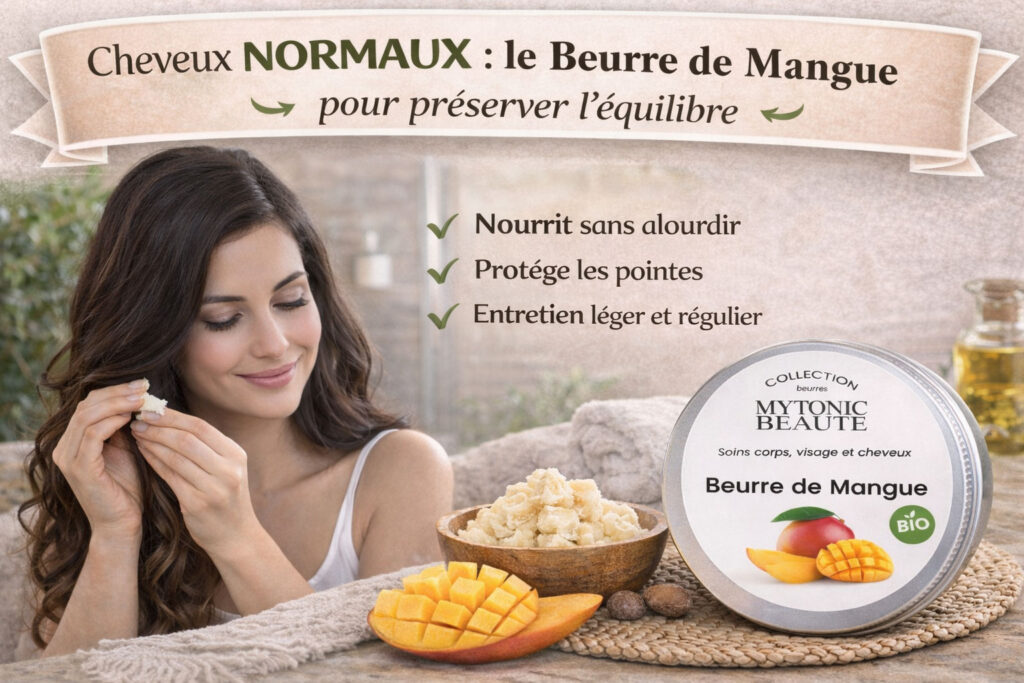 Beurre de mangue pour cheveux normaux